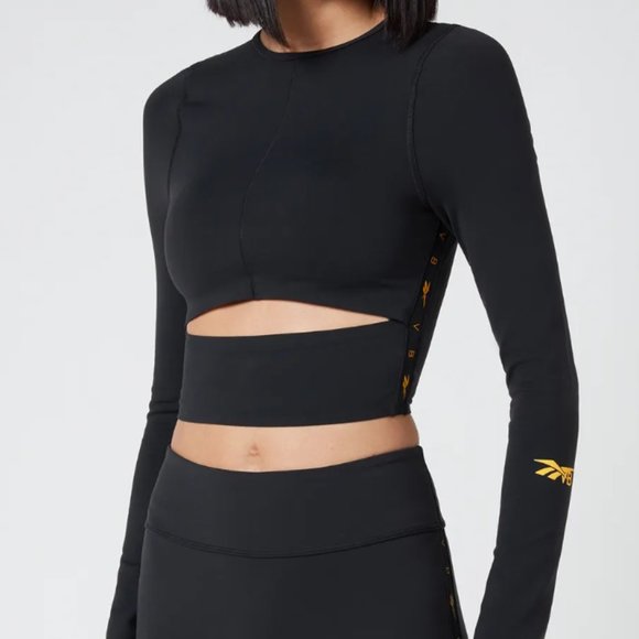 Reebox Victoria Beckham Long Sleeve Crop Top - Picture 1 of 6
